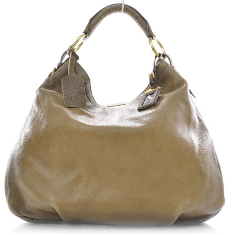 prada cervo ring hobo|PRADA Cervo Antik Hobo Cacao Sfumato .